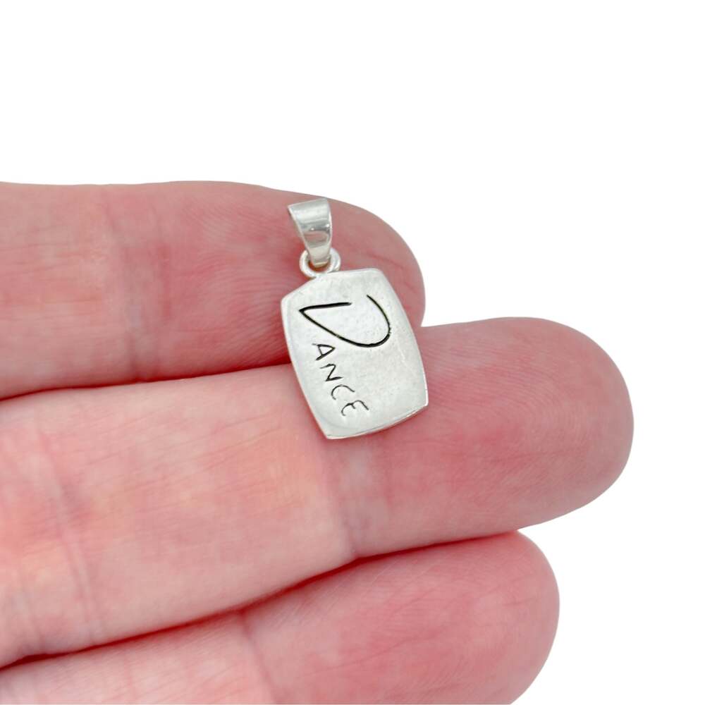 Vintage Sterling Silver 925 Dance Like No One Is Looking Pendant